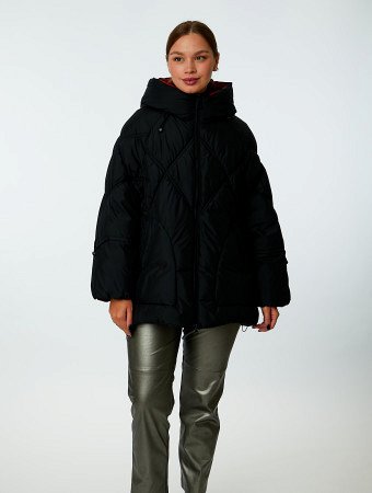 Пуховик женский стёганый с капюшоном