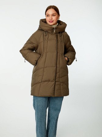 Пуховик стёганый с капюшоном