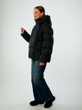 Пуховик женский стёганый с капюшоном