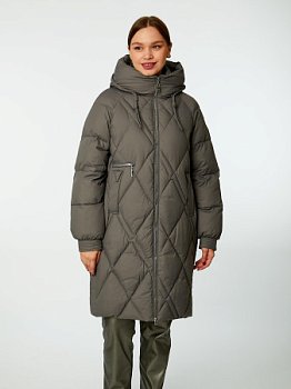 Пуховик стёганый с капюшоном