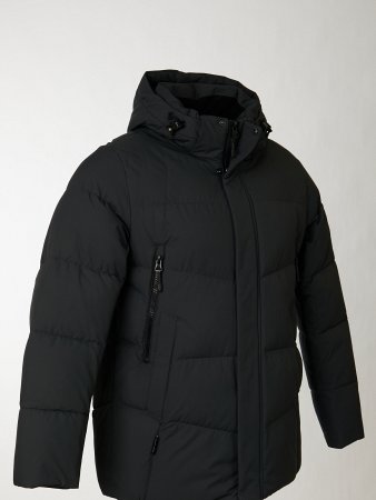 Пуховик мужской стёганый с капюшоном