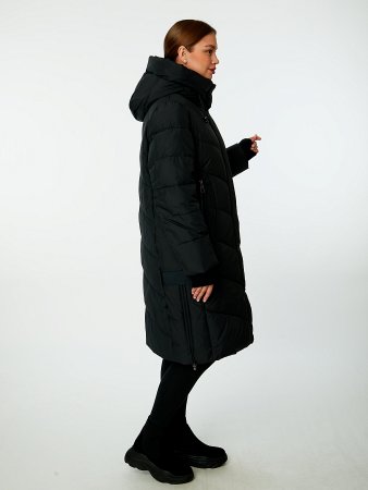 Пуховик женский стёганый с капюшоном