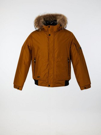 Пуховик укороченный с капюшоном