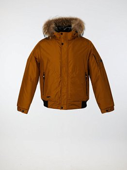 Пуховик укороченный с капюшоном