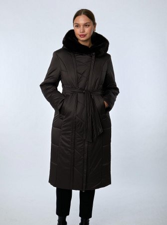 Пуховик женский удлинённый с капюшоном
