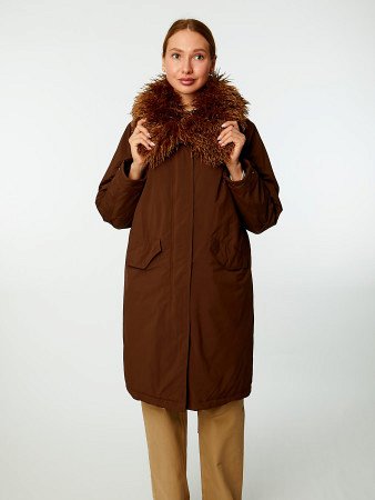 Пуховик-парка со съемным капюшоном