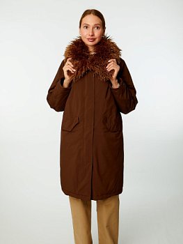 Пуховик-парка со съемным капюшоном