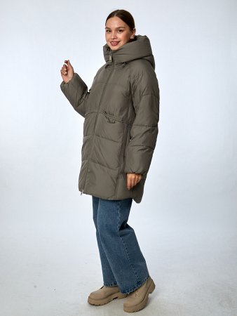 Пуховик женский стёганый с капюшоном