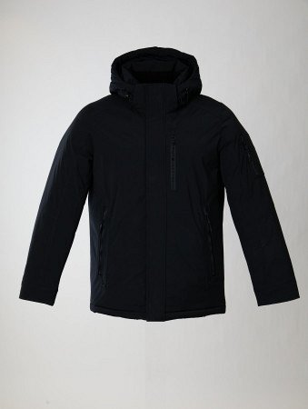 Пуховик мужской укороченный с капюшоном