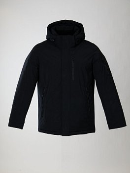 Пуховик мужской укороченный с капюшоном