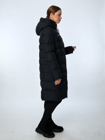 Пуховик женский стёганый с капюшоном 