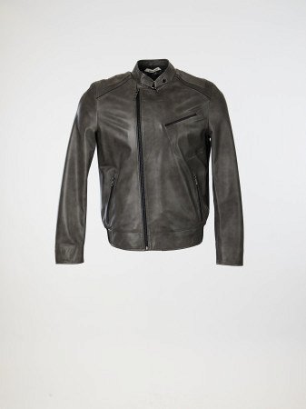 Укороченная куртка с воротником стойкой