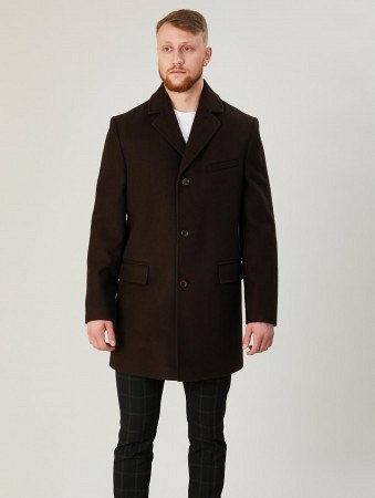 Классическое мужское пальто с английским воротником