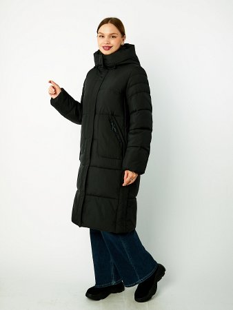 Пуховик женский стёганый с капюшоном