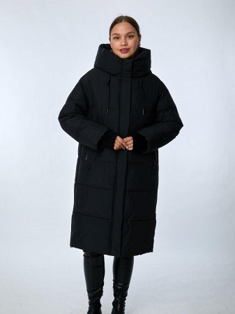 Пуховик женский стёганый с капюшоном