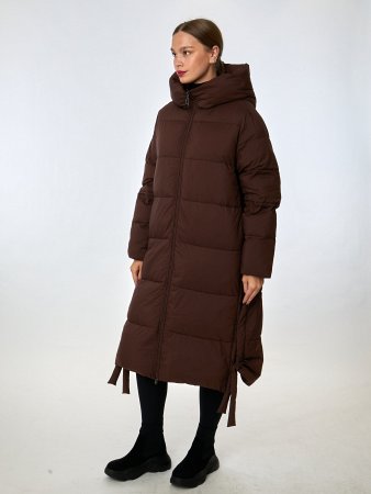 Пуховик женский стёганый с капюшоном