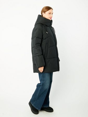 Пуховик женский стёганый с капюшоном