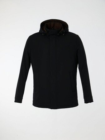 Удлиненный пуховик с капюшоном