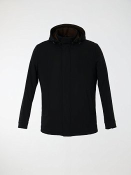 Удлиненный пуховик с капюшоном