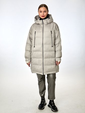 Пуховик женский стёганый с капюшоном