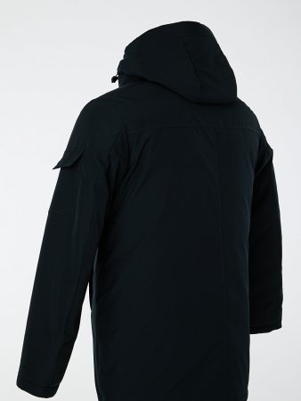 Пуховик мужской удлинённый с капюшоном