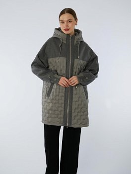 Полупальто женское с капюшоном