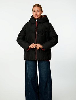 Пуховик женский стёганый с капюшоном