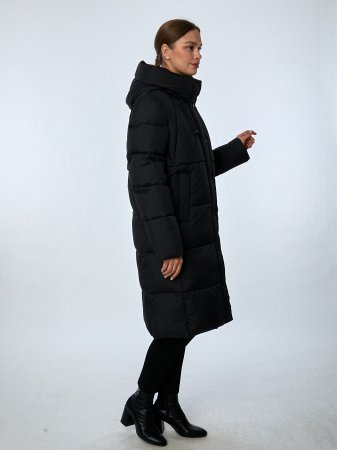 Пуховик женский с капюшоном стёганый