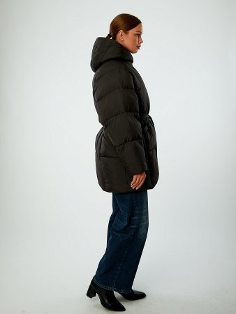 Пуховик женский стёганый с капюшоном