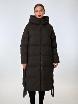 Пуховик женский стёганый с капюшоном
