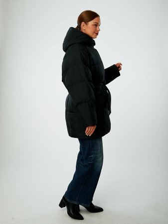 Пуховик женский стёганый с капюшоном