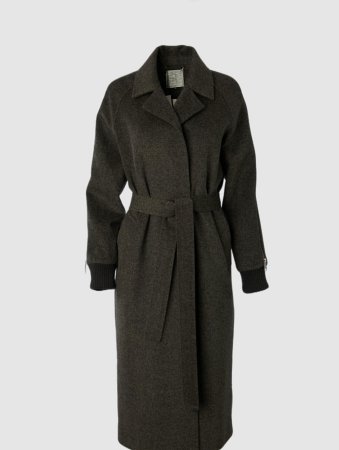 Классическое пальто из кашемира с поясом