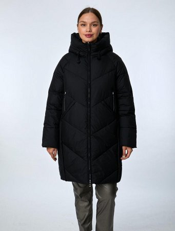 Пуховик стёганый с капюшоном