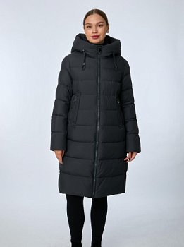 Пуховик женский стёганый с капюшоном 