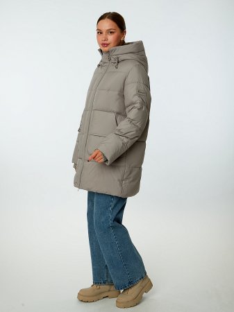 Пуховик женский стёганый с капюшоном