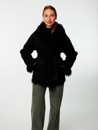 Двусторонняя экодубленка с англ.воротником