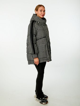 Пуховик женский стёганый с капюшоном