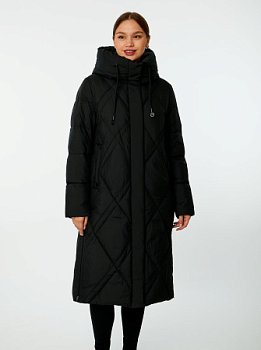 Пуховик женский удлинённый с капюшоном