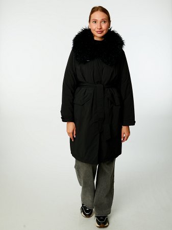 Пуховик-парка со съемным капюшоном