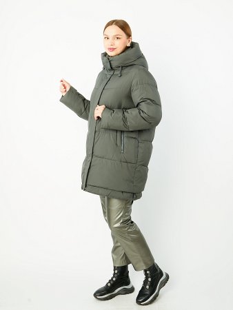 Пуховик женский стёганый с капюшоном