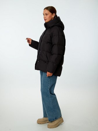 Пуховик женский стёганый с капюшоном