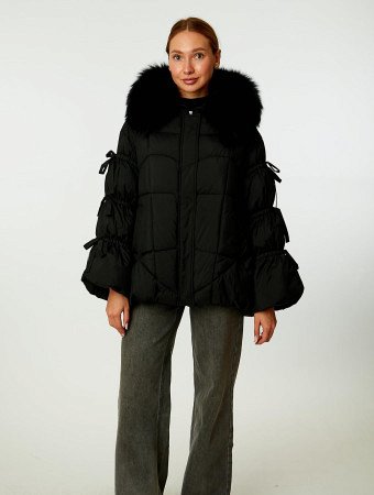 Пуховик стёганый с капюшоном