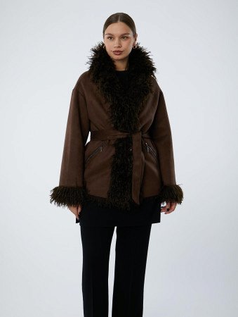 Двусторонняя экодубленка с англ.воротником