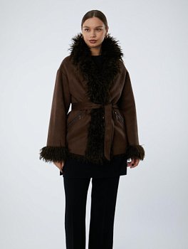 Двусторонняя экодубленка с англ.воротником