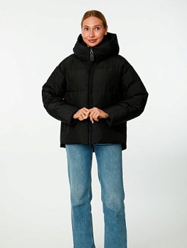 Пуховик женский стёганый с капюшоном