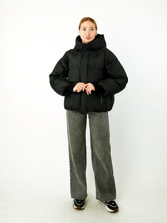 Пуховик женский стёганый с капюшоном