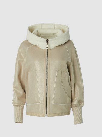 Экодублёнка женская с капюшоном