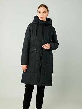 Полупальто женское с капюшоном