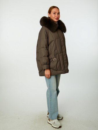 Пуховик стёганый с капюшоном