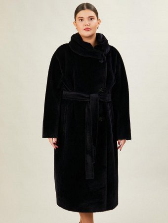 Классическое пальто с шалевым воротником и поясом